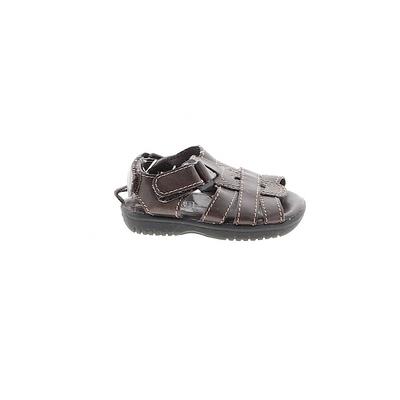 Faded Glory Sandals: Brown Solid Shoes - Kids Boy's Size 3