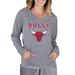 Women's Concepts Sport Gray Chicago Bulls Mainstream Terry Hooded Top