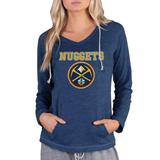 Women's Concepts Sport Navy Denver Nuggets Mainstream Terry Hooded Top