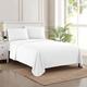 Sweet Home Collection Luxury Bedding Set with Flat, Fitted Sheet, 2 Pillow Cases, Microfiber, White, King
