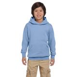 Hanes P473 Youth EcoSmart Pullover Hooded Sweatshirt in Light Blue size XS | Cotton Polyester P470