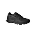 Women's Stability Walker Sneaker by Propet in Black Leather (Size 10 X(2E))