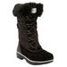 Wide Width Women's The Eileen Waterproof Boot by Comfortview in Black Silver Multi (Size 9 W)