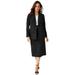 Plus Size Women's 2-Piece Stretch Crepe Single-Breasted Skirt Suit by Jessica London in Black (Size 28) Set