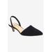 Extra Wide Width Women's Sarah Slingback by Bella Vita in Black Kid Suede (Size 7 WW)