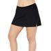 Plus Size Women's Side-Slit Swim Skirt with Built-in Brief by Swim 365 in Black (Size 30) Swimsuit Bottoms