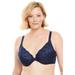 Plus Size Women's Wonderwire® Front Close T-Back Bra 1246 by Glamorise in Blue (Size 48 D)
