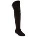 Wide Width Women's The Cameron Wide Calf Boot by Comfortview in Black (Size 10 1/2 W)