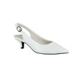 Wide Width Women's Faye Pumps by Easy Street® in White (Size 8 1/2 W)