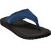Wide Width Women's The Sylvia Soft Footbed Thong Slip On Sandal by Comfortview in Royal Navy (Size 10 W)