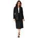 Plus Size Women's 2-Piece Stretch Crepe Single-Breasted Skirt Suit by Jessica London in Black (Size 12) Set