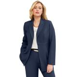 Plus Size Women's Bi-Stretch Blazer by Jessica London in Navy (Size 22 W) Professional Jacket