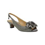 Wide Width Women's Leonelle Sling by J. Renee® in Pewter Glitter (Size 11 W)