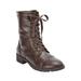 Wide Width Women's The Britta Boot by Comfortview in Dark Brown (Size 11 W)