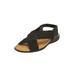 Extra Wide Width Women's The Celestia Sling Sandal by Comfortview in Black Metallic (Size 9 1/2 WW)