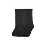 Plus Size Women's 6-Pack Rib Knit Socks by Comfort Choice in Black (Size 2X) Tights