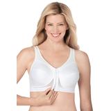 Plus Size Women's Glamorise® Magic Lift® Front-Close Posture Wireless Bra 1265 by Glamorise in White (Size 44 D)