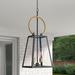 Mercury Row® Ingraham Antique Bronze 2 -Bulb 26.875" H Outdoor Hanging Lantern Glass/Metal in Brown | 26.875 H x 11.25 W x 9 D in | Wayfair