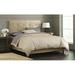 Corrigan Studio® Moats Solid Wood & Low Profile Standard Bed Wood & /Upholstered/Microfiber/Microsuede in Black | 51 H x 56 W x 78 D in | Wayfair