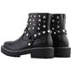 SHOW STORY Vintage Black Buckle Stars Studded Ankle Boots Lugged-Sole,GZ31810BK38,5UK,Black