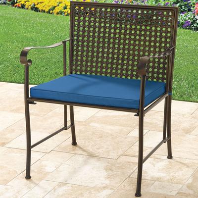 400 lbs. Weight Capacity Folding Chair with Cushion by BrylaneHome in Blue Extra Wide Seat w/ free seat cushion