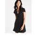 American Eagle Outfitters Dresses | Aeo Strappy Flutter Sleeve Polka Dot Dress | Color: Black/White | Size: L