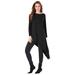 Plus Size Women's Asymmetric Ultra Femme Tunic by Roaman's in Black (Size 26/28) Long Shirt
