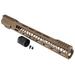 TRYBE Defense AR-15 M-LOK 15in Extra Lightweight Handguard w/ Cut-Away Rail Flat Dark Earth 15 Inch HDG15CR-FDE