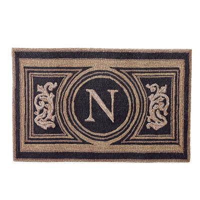 Wingate Monogrammed Door Mat - Gray, 24" x 39", D - Frontgate