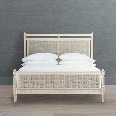 Marion French Cane Bed Soft White, Beauvier French Cane Queen Bed