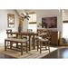 Gracie Oaks Hannaa Counter Height Drop Leaf Dining Set Wood/Upholstered in Black/Brown | 36 H in | Wayfair F74D2053E5514BE68552C06627A5E262