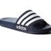 Adidas Shoes | Adidas Mens Adilette Shower Navy White Slides | Color: Blue | Size: 12