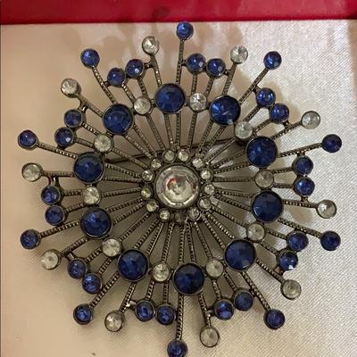 Nine West Jewelry | #519 Nine West Brooch | Color: Blue/Silver | Size: Os