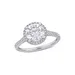 Belk & Co Lab Created 2 Ct. T.w. Moissanite And 1/4 Ct. T.w. Diamond Engagement Ring In 14K White Gold, 9