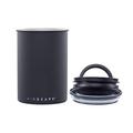 Planetary Design Airscape Stainless Steel Coffee Canister | Food Storage Container | Patented Airtight Lid | Push Out Excess Air and Preserve Freshness (Medium, Matte Black)