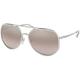 Michael Kors Women's 0MK1039B Sunglasses, Grey (Shiny Silver), 58