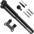 AARON - Pocket One Mini Bicycle Pump - Suitable for all Valves - Compact and Light - High Pressure of 100 psi/7 bar - Frame Pump for Racing Bikes, E-bikes, Mountain Bikes, Trekking Bikes - Black