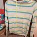 American Eagle Outfitters Tops | American Eagle Hooded Long Sleeve Top | Color: Green/White | Size: M