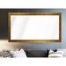 Everly Quinn Alizeh Farmhouse Matte Metallic Modern & Contemporary Full Length Mirror Wood in White/Yellow | 59.5 H x 30.5 W x 0.75 D in | Wayfair