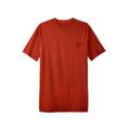 Men's Big & Tall Heavyweight Longer-Length Pocket Crewneck T-Shirt by Boulder Creek in Desert Red (Size 6XL)