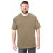 Men's Big & Tall Heavyweight Jersey Crewneck T-Shirt by Boulder Creek in Dark Khaki (Size 3XL)