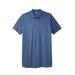 Men's Big & Tall Longer-Length Shrink-Less™ Piqué Polo Shirt by KingSize in Heather Blue (Size 2XL)