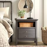 Lark Manor™ Alharit 2 Drawer Nightstand Wood in Brown/Gray/Red | 29 H x 26 W x 18 D in | Wayfair 0C50EF17DAD9488EA44BB2FD3EAD444C