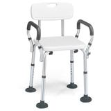 Costway Shower Chair Spa Bathtub with Removable Armrests and Back