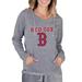Women's Concepts Sport Gray Boston Red Sox Mainstream Terry Long Sleeve Hoodie Top
