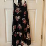 American Eagle Outfitters Dresses | American Eagle Floral Swing Dress | Color: Black/Pink | Size: M