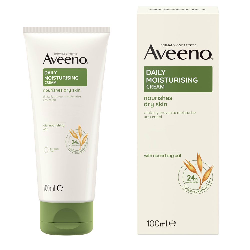 Aveeno Daily Moisturising Crema Idratante 100 ml, corpo per pelli da n