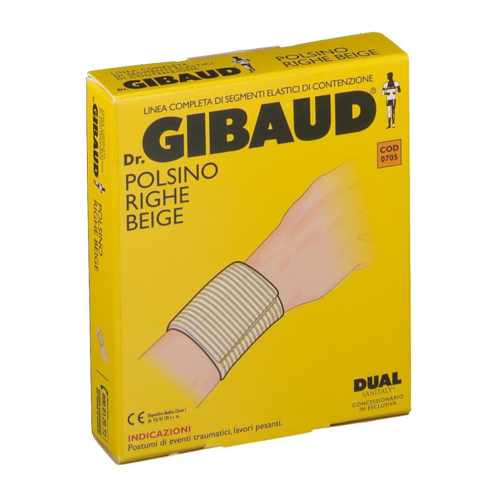 Dr. GIBAUD® Polsino Righe Beige 6 cm Taglia 2 1 pz Bendaggio/i