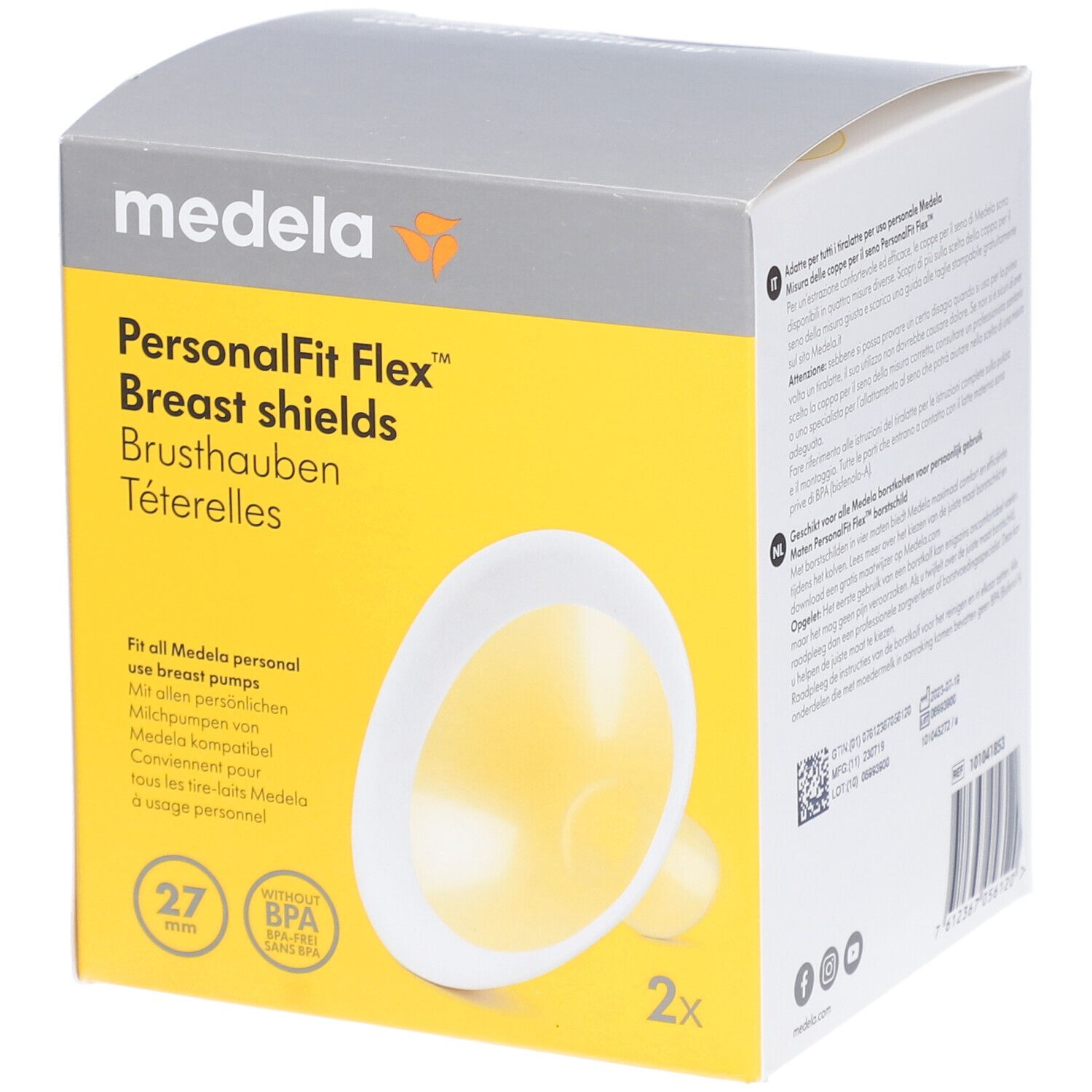PersonalFit™ Flex Coppe per il Seno L (27 mm) 2 pz Paracapezzoli