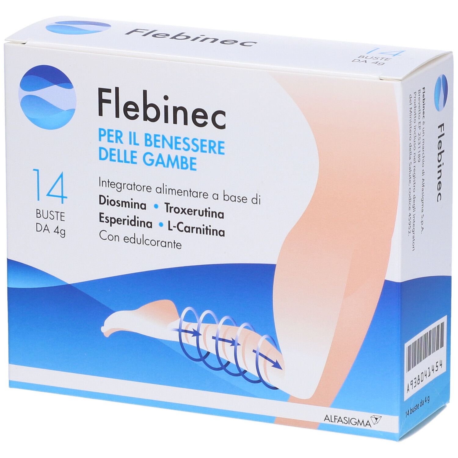Flebinec Gambe Integratore in Bustine per il Benessere delle 14 pz Bus